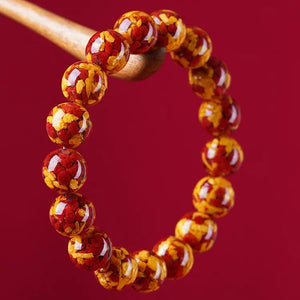 Buddha Stones Natural Cinnabar Realgar Blessing Bracelet