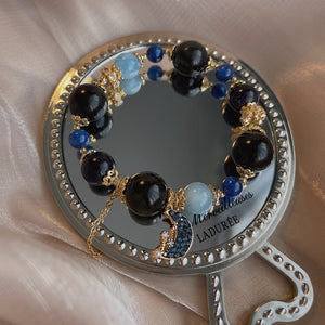 365-<Star Series> Aquamarine,  Obsidian, Kyanite-Stars and the sea