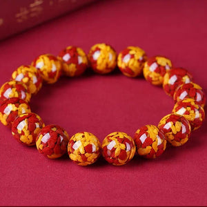 Buddha Stones Natural Cinnabar Realgar Blessing Bracelet