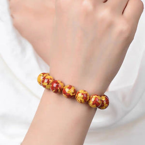 Buddha Stones Natural Cinnabar Realgar Blessing Bracelet