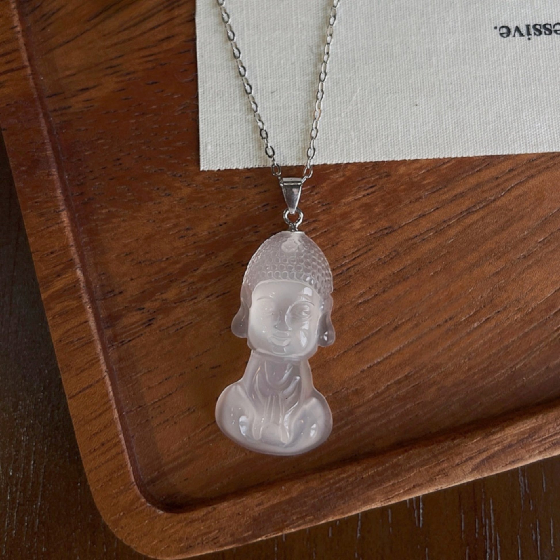 222-<Necklace Series> Ice Chalcedony -Pure heart