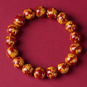 Buddha Stones Natural Cinnabar Realgar Blessing Bracelet